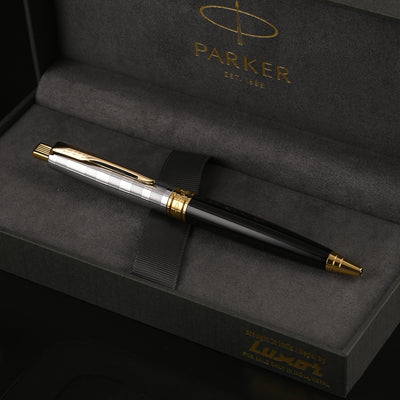 Parker Aster Ball Pen - Deluxe Black & Chrome GT 9