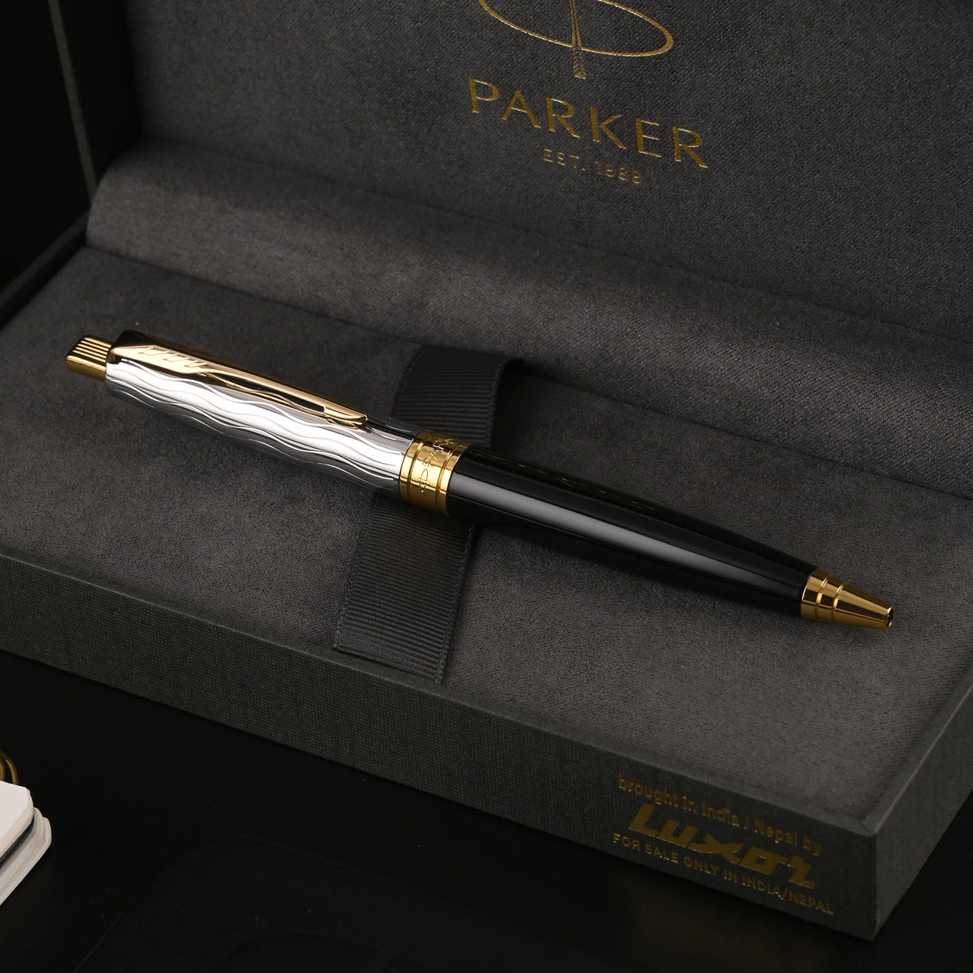 Parker Aster Ball Pen - Essential Black & Chrome GT 10