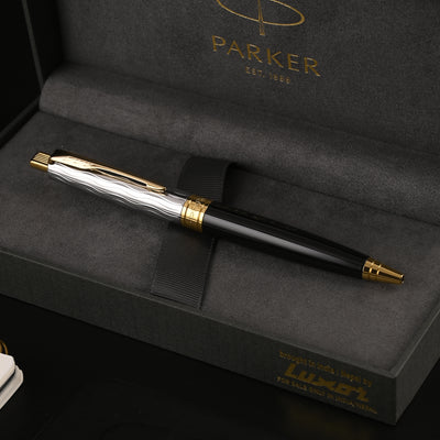 Parker Aster Ball Pen - Essential Black & Chrome GT 10