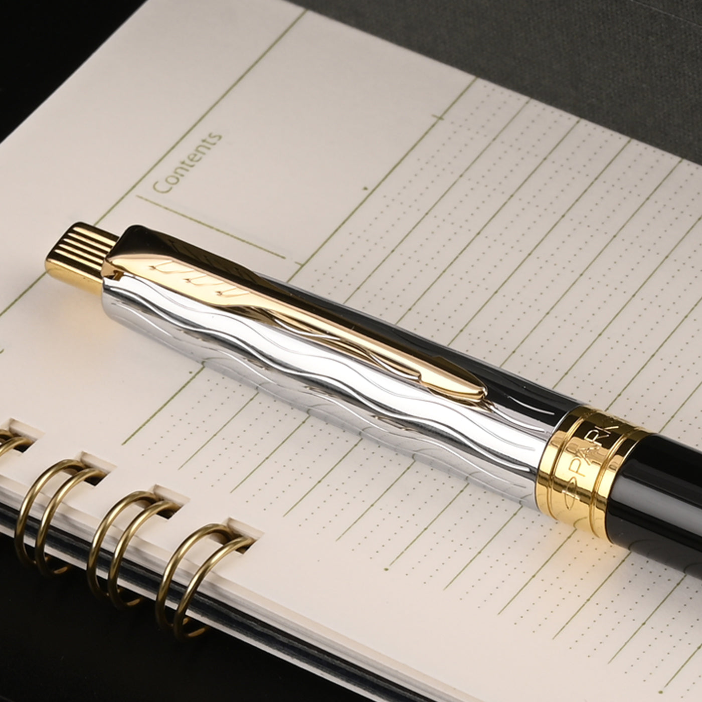 Parker Aster Ball Pen - Essential Black & Chrome GT 7
