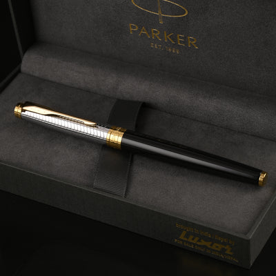 Parker Aster Fountain Pen - Contemporary Black & Chrome GT 10