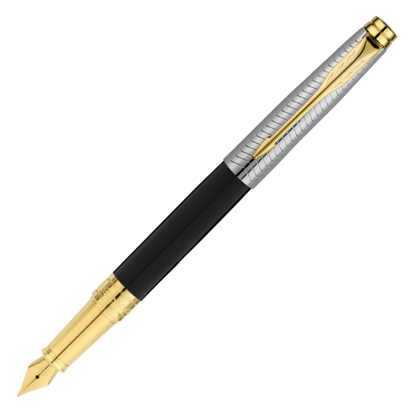 Parker Aster Fountain Pen - Contemporary Black & Chrome GT