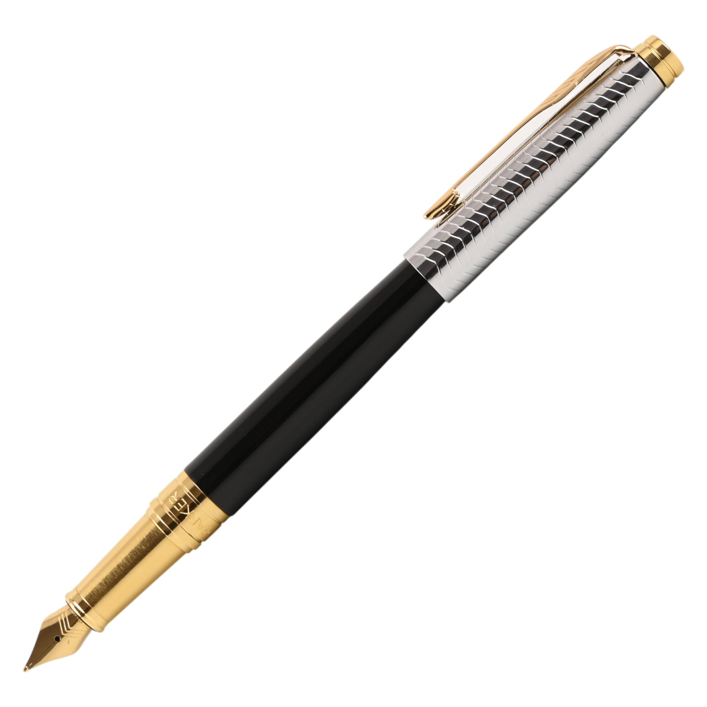 Parker Aster Fountain Pen - Contemporary Black & Chrome GT 1
