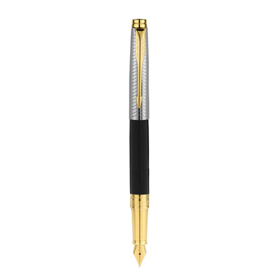 Parker Aster Fountain Pen - Contemporary Black & Chrome GT
