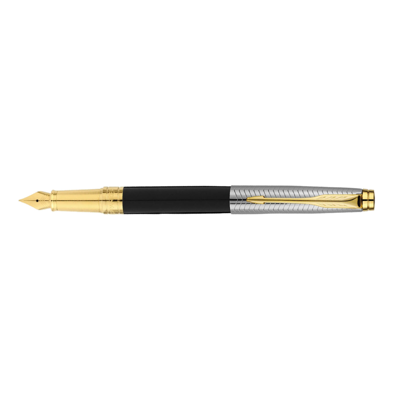 Parker Aster Fountain Pen - Contemporary Black & Chrome GT