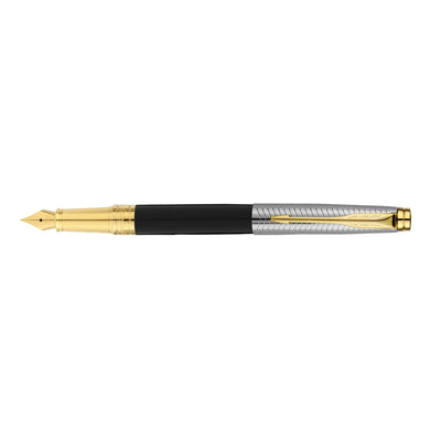 Parker Aster Fountain Pen - Contemporary Black & Chrome GT
