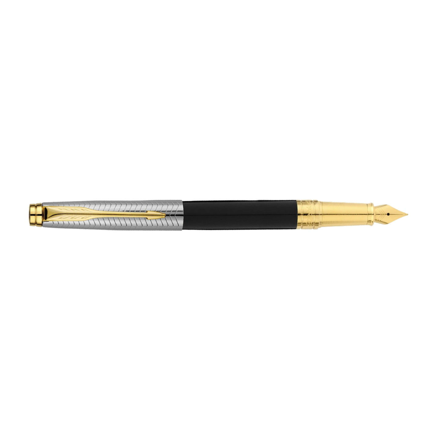 Parker Aster Fountain Pen - Contemporary Black & Chrome GT