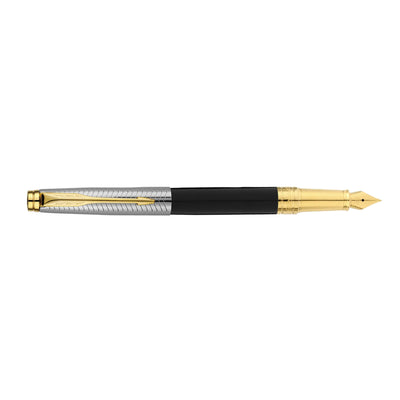 Parker Aster Fountain Pen - Contemporary Black & Chrome GT
