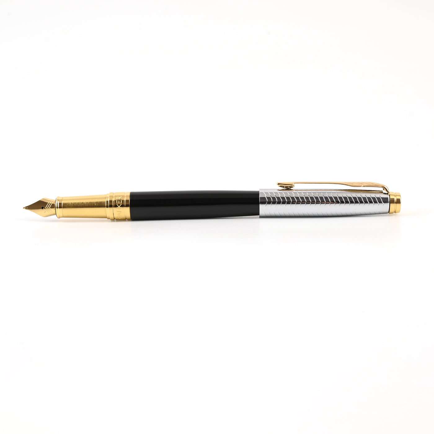 Parker Aster Fountain Pen - Contemporary Black & Chrome GT 5