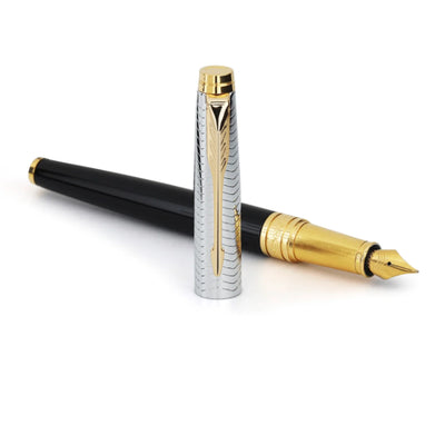 Parker Aster Fountain Pen - Contemporary Black & Chrome GT