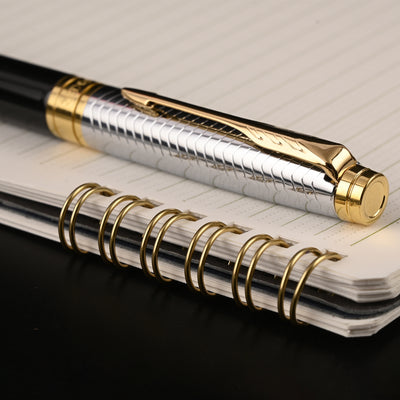 Parker Aster Fountain Pen - Contemporary Black & Chrome GT 8