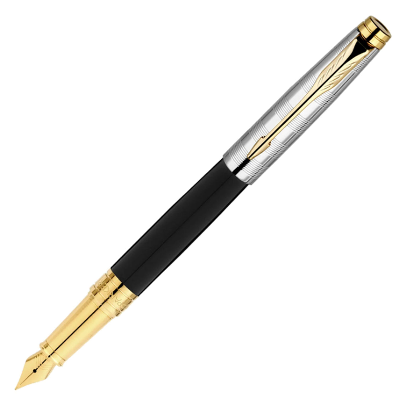 Parker Aster Fountain Pen - Deluxe Black & Chrome GT