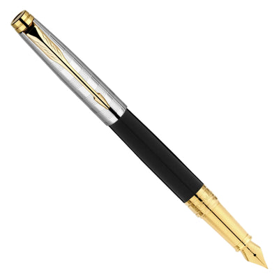 Parker Aster Fountain Pen - Deluxe Black & Chrome GT