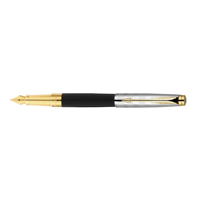 Parker Aster Fountain Pen - Deluxe Black & Chrome GT
