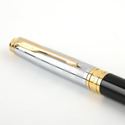 Parker Aster Fountain Pen - Deluxe Black & Chrome GT 5