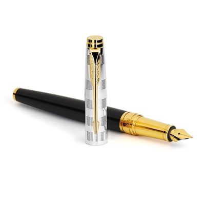 Parker Aster Fountain Pen - Deluxe Black & Chrome GT