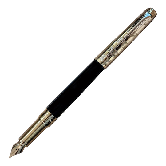 Parker Aster Fountain Pen - Deluxe Black & Gold GT