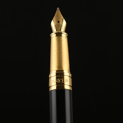 Parker Aster Fountain Pen - Essential Black & Chrome GT 12
