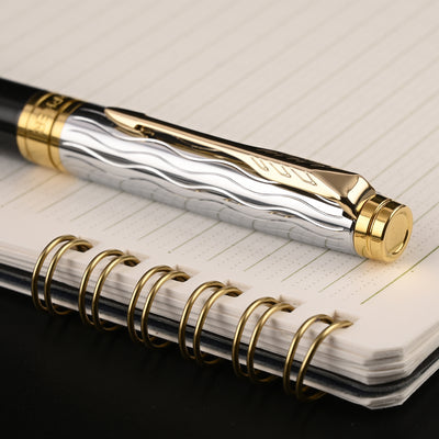Parker Aster Fountain Pen - Essential Black & Chrome GT 14