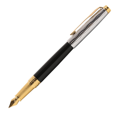 Parker Aster Fountain Pen - Essential Black & Chrome GT 1