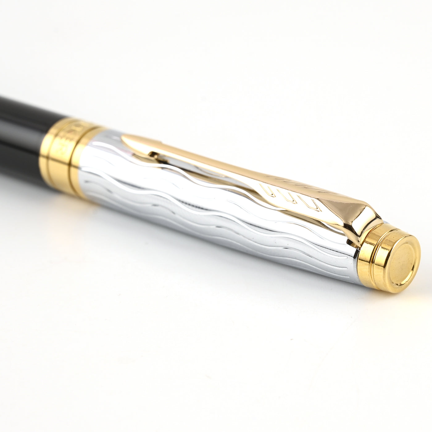 Parker Aster Fountain Pen - Essential Black & Chrome GT 6