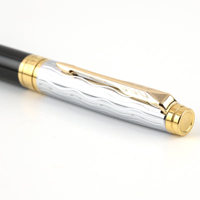 Parker Aster Fountain Pen - Essential Black & Chrome GT 6