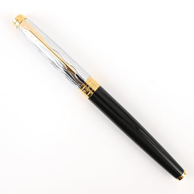 Parker Aster Fountain Pen - Essential Black & Chrome GT 8