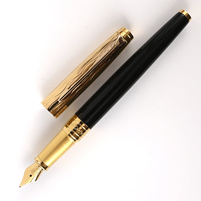 Parker Aster Fountain Pen - Essential Black & Gold GT 1