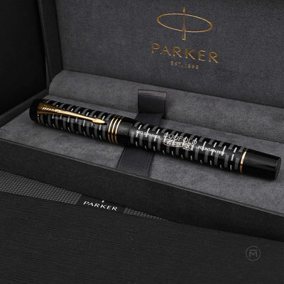 Parker Duofold 100th Anniversary Limited Edition Fountain Pen, Black - 18K Gold Nib 10