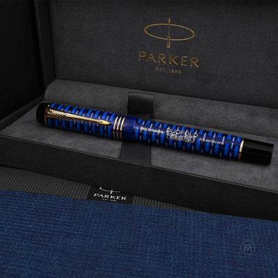 Parker Duofold 100th Anniversary Limited Edition Fountain Pen, Lapis Lazuli Blue - 18K Gold Nib 10