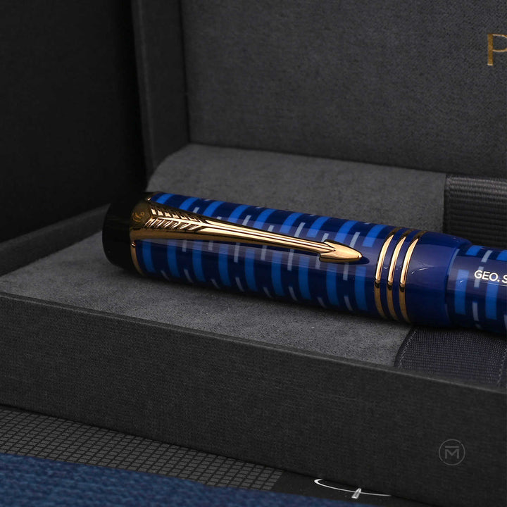Parker Duofold Centennial Lapis Blue – 18k Medium Nib - Pen