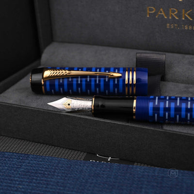 Parker Duofold 100th Anniversary Limited Edition Fountain Pen, Lapis Lazuli Blue - 18K Gold Nib 8