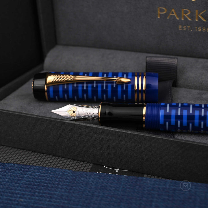 Parker Duofold Blue L. E. Fountain Pen | Shop Online at Makoba |Parker