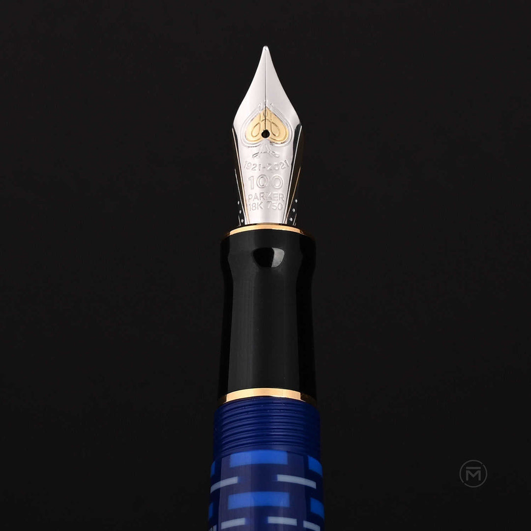 PARKER Duofold Lapis-Blue MP 芯径0.7mm Parker Duofold Blue L. E. Fountain Pen | Shop Online at Makoba |Parker