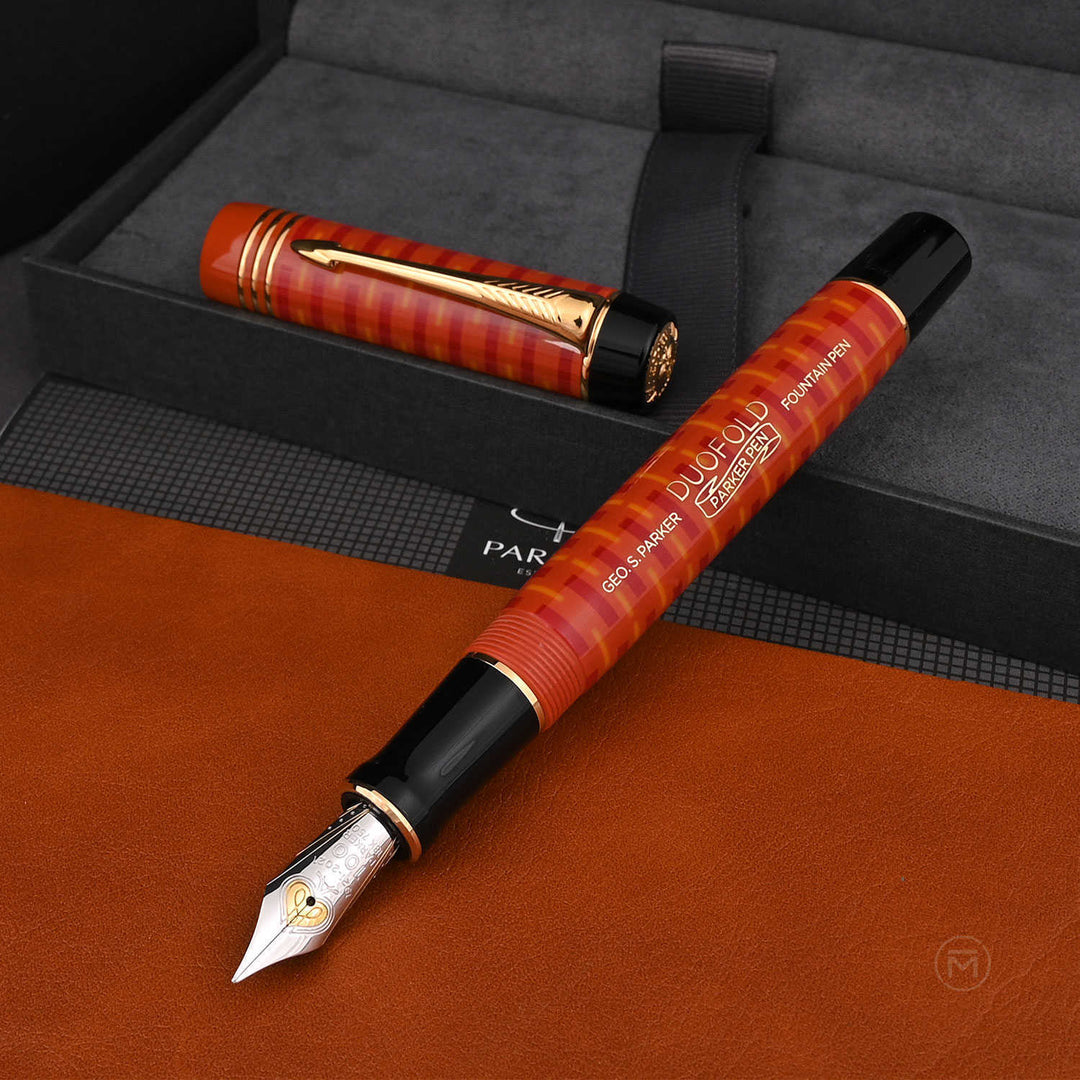 Parker Duofold Red L. E. Fountain Pen | Shop Online at Makoba | Parker