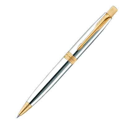 Parker Gift Set - Aster Shiny Chrome GT Ball Pen with Business Card Holder