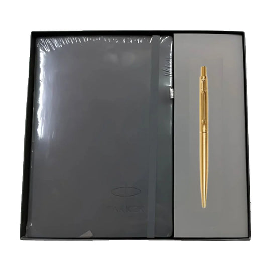 Parker Gift Set - Classic Gold GT Ball Pen with Parker Notebook