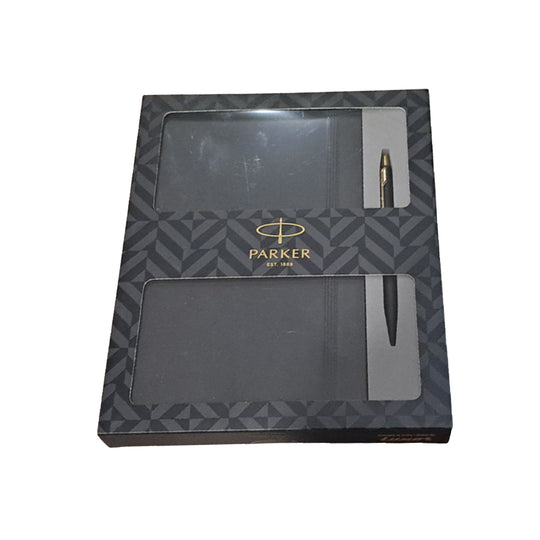 Parker Gift Set - Classic Matte Black GT Ball Pen with Parker Notebook