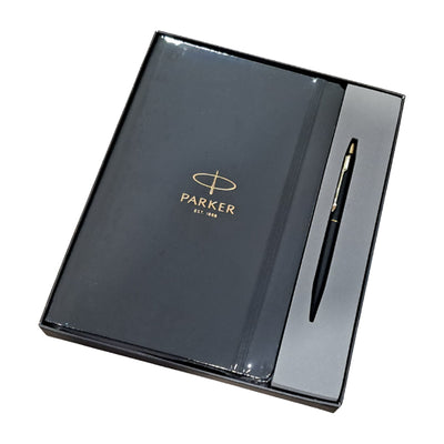 Parker Gift Set - Classic Matte Black GT Ball Pen with Parker Notebook