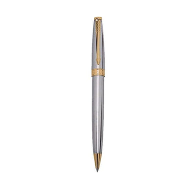 Parker Gift Set - Fusion Shiny Chrome GT Ball Pen with A5 Black Notebook