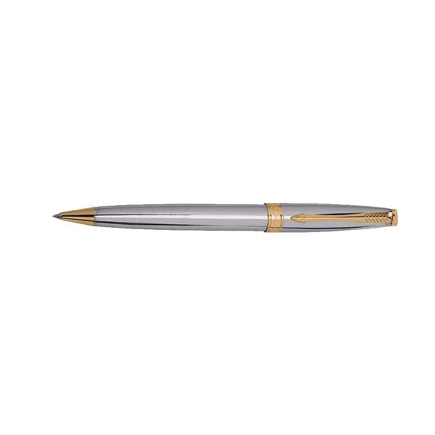 Parker Gift Set - Fusion Shiny Chrome GT Ball Pen with A5 Black Notebook