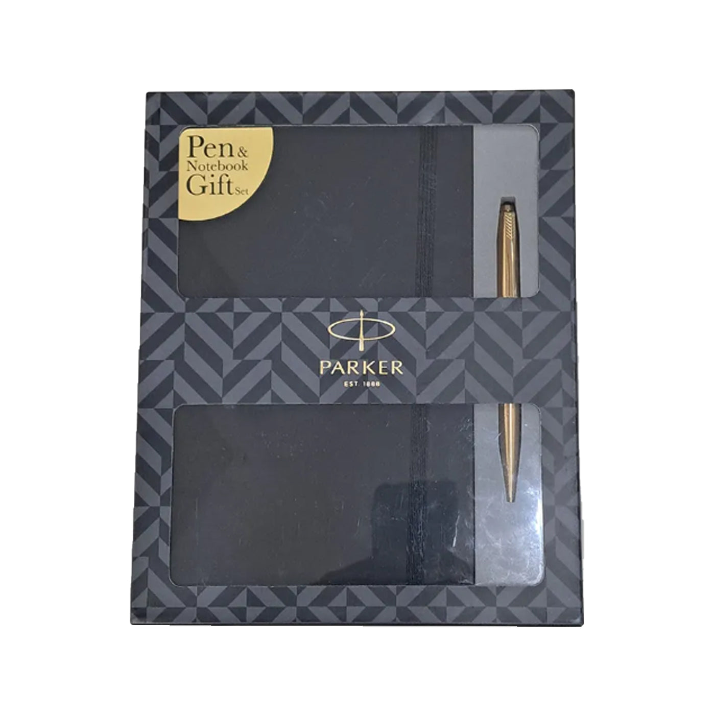Parker Gift Set - Galaxy Gold GT Ball Pen with Parker Notebook