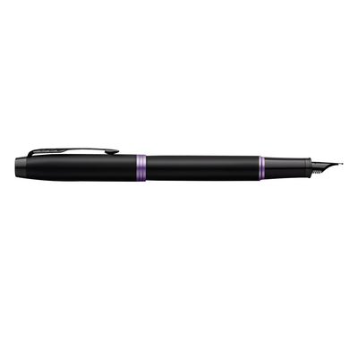Parker IM Vibrant Rings Fountain Pen - Amethyst Purple Black BT