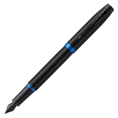 Parker IM Vibrant Rings Fountain Pen - Marine Blue Black BT 2