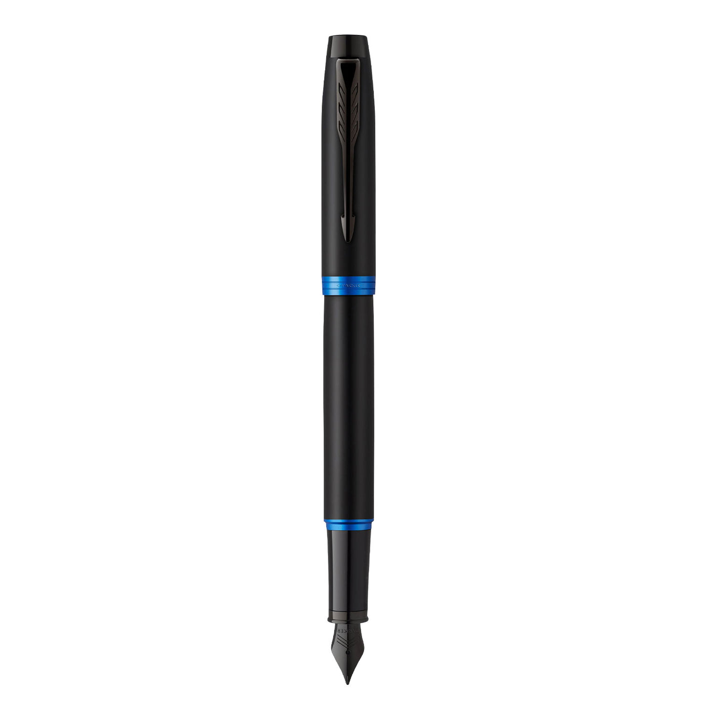 Parker IM Vibrant Rings Fountain Pen - Marine Blue Black BT 4