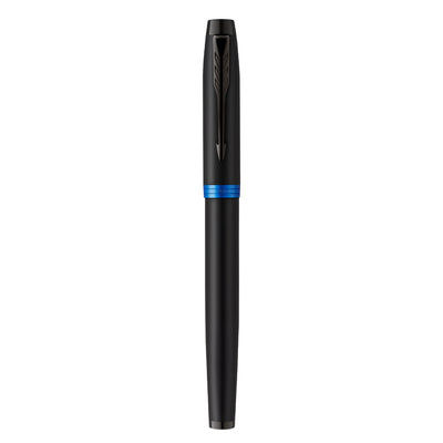 Parker IM Vibrant Rings Fountain Pen - Marine Blue Black BT