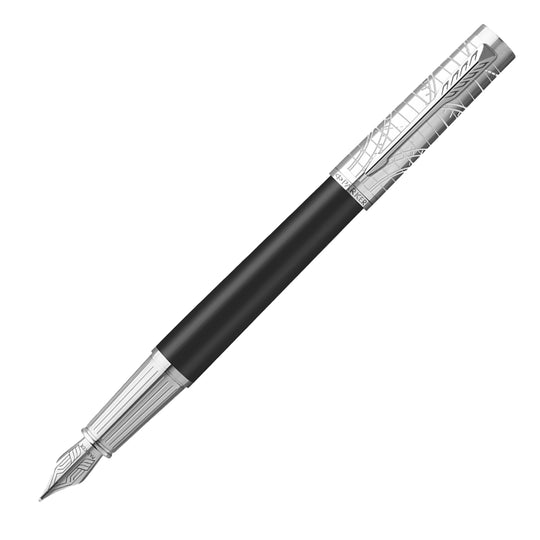 Parker Ingenuity Legacy of Flight Fountain Pen - Matte Black & Chrome CT