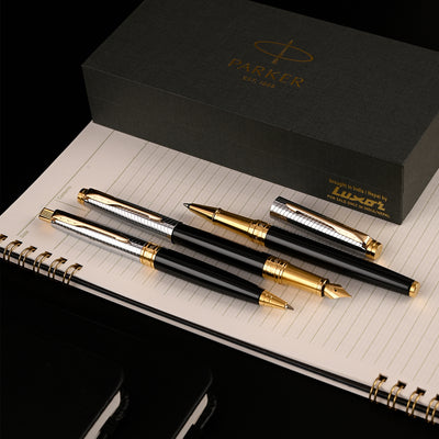 Parker Aster Ball Pen - Contemporary Black & Chrome GT 11
