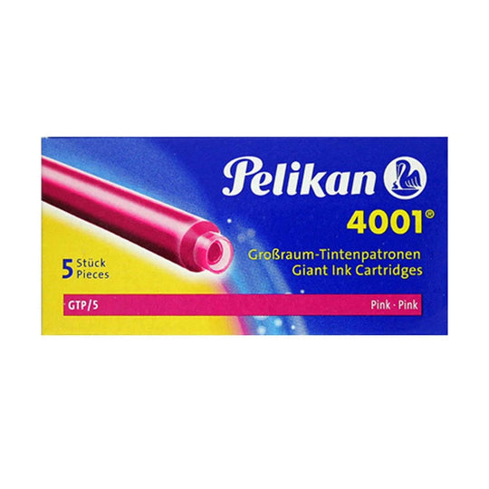 Pelikan 4001 Large Ink Cartridge Pack of 5 - Pink