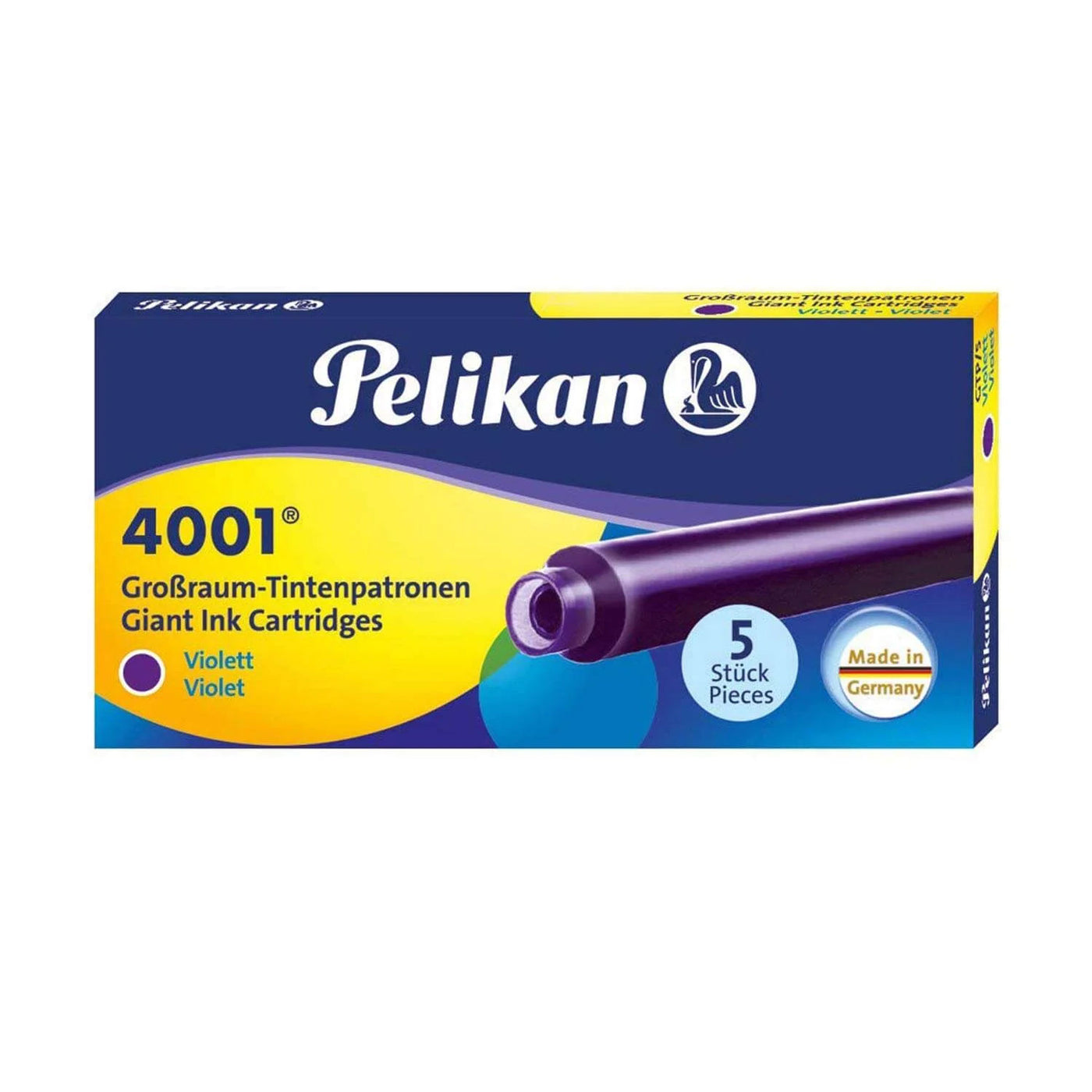 Pelikan 4001 Large Ink Cartridge Pack of 5 - Violet